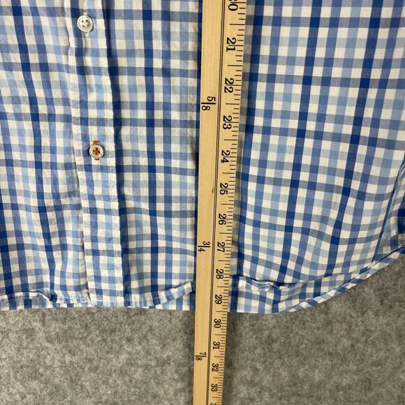 J McLaughlin Shirt Lot of 3 Mens Medium Check Plaid Button Up Cotton Flip Cuff - Picture 7 of 16